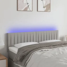 Cabecero con LED de tela gris claro 144x5x78/88 cm de , Cabeceros y pies de cama - Ref: Foro24-3121848, Precio: 65,35 €, Desc...