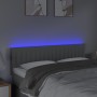 Cabecero con LED de tela gris claro 144x5x78/88 cm de , Cabeceros y pies de cama - Ref: Foro24-3121848, Precio: 66,51 €, Desc...
