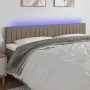 Headboard with LED in taupe gray fabric 160x5x78/88 cm by , Headboards and footboards - Ref: Foro24-3121860, Price: 64,01 €, ...
