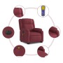 Sillón de masaje eléctrico reclinable elevable tela rojo tinto en Sillones | Comprar online en Foru.es