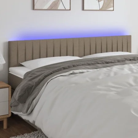 Headboard with LED in taupe gray fabric 200x5x78/88 cm by , Headboards and footboards - Ref: Foro24-3121876, Price: 63,15 €, ...
