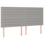 Cabecero con luces LED tela gris claro 160x5x118/128 cm de , Cabeceros y pies de cama - Ref: Foro24-3122570, Precio: 121,34 €...