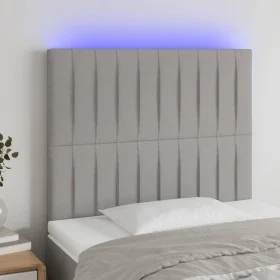 Kopfteil mit LED-Leuchten aus hellgrauem Stoff 80x5x118/128 cm von , Kopf- und Fußteile - Ref: Foro24-3122636, Preis: 64,51 €...