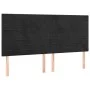 Black velvet headboard with LED lights 160x5x118/128 cm by , Headboards and footboards - Ref: Foro24-3122620, Price: 124,45 €...