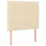 Headboard with LED lights cream fabric 100x5x118/128 cm by , Headboards and footboards - Ref: Foro24-3122657, Price: 84,14 €,...