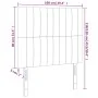 Headboard with LED lights cream fabric 100x5x118/128 cm by , Headboards and footboards - Ref: Foro24-3122657, Price: 84,14 €,...