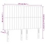 Cabecero con luces LED tela negro 144x5x118/128 cm de , Cabeceros y pies de cama - Ref: Foro24-3122662, Precio: 103,85 €, Des...