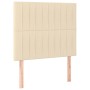 Cabecero con luces LED tela crema 80x5x118/128 cm de , Cabeceros y pies de cama - Ref: Foro24-3122641, Precio: 67,83 €, Descu...