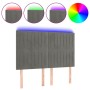 Cabecero con luces LED terciopelo gris claro 144x5x118/128 cm de , Cabeceros y pies de cama - Ref: Foro24-3122710, Precio: 12...
