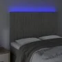 Headboard with LED lights light gray velvet 144x5x118/128 cm by , Headboards and footboards - Ref: Foro24-3122710, Price: 126...