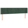 Cabecero con LED de terciopelo verde oscuro 163x16x78/88 cm de , Cabeceros y pies de cama - Ref: Foro24-3123433, Precio: 84,1...
