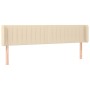 Cabecero con LED de tela crema 203x16x78/88 cm de , Cabeceros y pies de cama - Ref: Foro24-3123501, Precio: 86,14 €, Descuent...