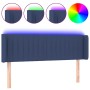Cabecero con LED de tela azul 147x16x78/88 cm de , Cabeceros y pies de cama - Ref: Foro24-3123478, Precio: 67,99 €, Descuento: %