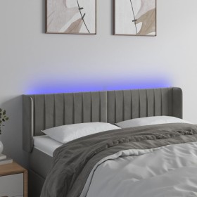 Cabecero con LED de terciopelo gris claro 147x16x78/88 cm de , Cabeceros y pies de cama - Ref: Foro24-3123522, Precio: 83,15 ...