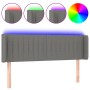 Cabecero con LED de tela gris oscuro 147x16x78/88 cm de , Cabeceros y pies de cama - Ref: Foro24-3123473, Precio: 80,53 €, De...