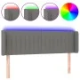 Dunkelgraues Stoffkopfteil mit LED 147x16x78/88 cm von , Kopf- und Fußteile - Ref: Foro24-3123473, Preis: 79,81 €, Rabatt: %
