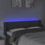 Cabecero con LED de tela gris oscuro 147x16x78/88 cm de , Cabeceros y pies de cama - Ref: Foro24-3123473, Precio: 80,53 €, De...