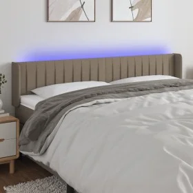 Kopfteil mit LED aus taupegrauem Stoff 163x16x78/88 cm von , Kopf- und Fußteile - Ref: Foro24-3123484, Preis: 74,46 €, Rabatt: %