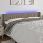 Headboard with LED in taupe gray fabric 163x16x78/88 cm by , Headboards and footboards - Ref: Foro24-3123484, Price: 74,46 €,...