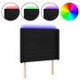 Black fabric headboard with LED 83x16x118/128 cm by , Headboards and footboards - Ref: Foro24-3124164, Price: 96,06 €, Discou...