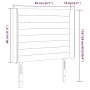 Black fabric headboard with LED 83x16x118/128 cm by , Headboards and footboards - Ref: Foro24-3124164, Price: 96,06 €, Discou...