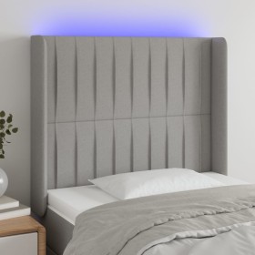 Cabecero con LED de tela gris claro 83x16x118/128 cm de , Cabeceros y pies de cama - Ref: Foro24-3124260, Precio: 75,38 €, De...