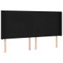 Black fabric headboard with LED 203x16x118/128 cm by , Headboards and footboards - Ref: Foro24-3124310, Price: 126,36 €, Disc...