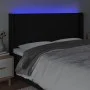 Black fabric headboard with LED 203x16x118/128 cm by , Headboards and footboards - Ref: Foro24-3124310, Price: 126,36 €, Disc...