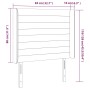 Cabecero con LED de terciopelo negro 83x16x118/128 cm de , Cabeceros y pies de cama - Ref: Foro24-3124220, Precio: 77,85 €, D...