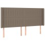 Cabecero con LED de tela gris taupe 203x16x118/128 cm de , Cabeceros y pies de cama - Ref: Foro24-3124312, Precio: 124,61 €, ...
