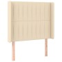 Cabecero con LED de tela color crema 103x16x118/128 cm de , Cabeceros y pies de cama - Ref: Foro24-3124281, Precio: 90,42 €, ...