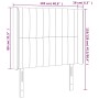 Cabecero con LED de tela color crema 103x16x118/128 cm de , Cabeceros y pies de cama - Ref: Foro24-3124281, Precio: 90,42 €, ...