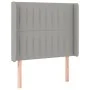 Light gray fabric headboard with LED 103x16x118/128 cm by , Headboards and footboards - Ref: Foro24-3124276, Price: 74,58 €, ...