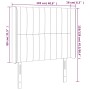 Cabecero con LED de tela gris claro 103x16x118/128 cm de , Cabeceros y pies de cama - Ref: Foro24-3124276, Precio: 69,56 €, D...