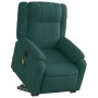 Sillón masaje eléctrico reclinable elevable tela verde oscuro en Sillones | Comprar online en Foru.es