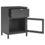 Mesita de noche gris antracita acero y vidrio 40x30x54,5 cm de vidaXL, Mesitas de noche - Ref: Foro24-336054, Precio: 97,53 €...
