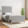 Estructura de cama con cabecero de tela gris claro 100x200 cm de , Camas y somieres - Ref: Foro24-3125195, Precio: 126,99 €, ...