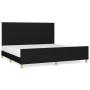 Estructura de cama con cabecero de tela negro 200x200 cm de , Camas y somieres - Ref: Foro24-3125245, Precio: 260,21 €, Descu...
