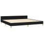 Estructura de cama con cabecero de tela negro 200x200 cm de , Camas y somieres - Ref: Foro24-3125245, Precio: 260,21 €, Descu...