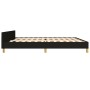 Estructura de cama con cabecero de tela negro 200x200 cm de , Camas y somieres - Ref: Foro24-3125245, Precio: 260,21 €, Descu...