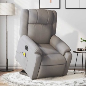 Sillón de masaje eléctrico reclinable elevable tela taupé en Sillones | Comprar online en Foru.es
