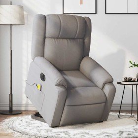 Sillón de masaje eléctrico reclinable elevable tela taupé en Sillones | Comprar online en Foru.es