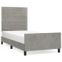 Estructura de cama con cabecero terciopelo gris claro 80x200 cm de , Camas y somieres - Ref: Foro24-3125782, Precio: 148,38 €...