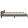 Estructura cama con cabecero terciopelo gris oscuro 160x200 cm de , Camas y somieres - Ref: Foro24-3125825, Precio: 215,68 €,...