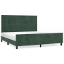 Estructura cama con cabecero terciopelo verde oscuro 160x200 cm de , Camas y somieres - Ref: Foro24-3125827, Precio: 280,10 €...