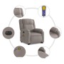 Sillón de masaje eléctrico reclinable elevable tela taupé en Sillones | Comprar online en Foru.es