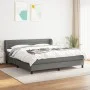 Box spring bed with dark gray fabric mattress 160x200 cm by , Beds and slatted bases - Ref: Foro24-3126334, Price: 504,75 €, ...