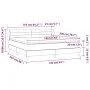 Box spring bed with dark gray fabric mattress 160x200 cm by , Beds and slatted bases - Ref: Foro24-3126334, Price: 504,75 €, ...