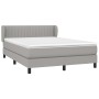 Cama box spring con colchón tela gris claro 140x190 cm de , Camas y somieres - Ref: Foro24-3126397, Precio: 470,88 €, Descuen...