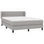 Cama box spring con colchón tela gris claro 140x200 cm de , Camas y somieres - Ref: Foro24-3126405, Precio: 448,49 €, Descuen...